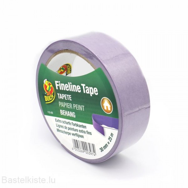 Fineline Tape für empfindliche Oberflächen, Malerklebeband Ø 30mm, 25 m