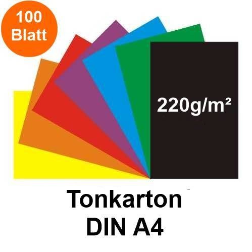 Tonkarton 220g/m², DIN A4 100 Blatt