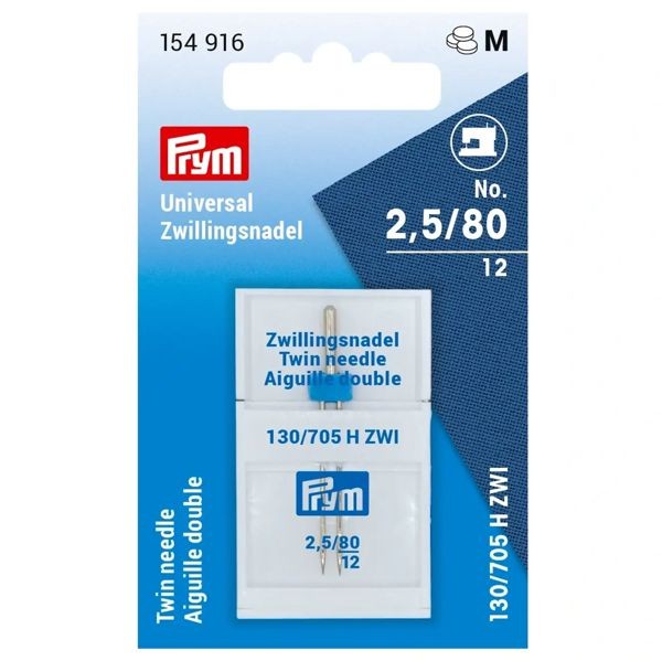 Prym Zwillingsnadel, Nähmaschinennadel "Universal" 2,5/80