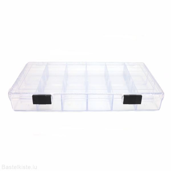 Sortierbox, Hart-Kunststoffbox 18 Fächer, 20,5x115x3cm
