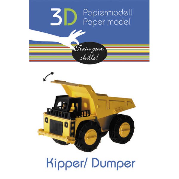 3D Papiermodell "Kipper" zum zusammenbauen