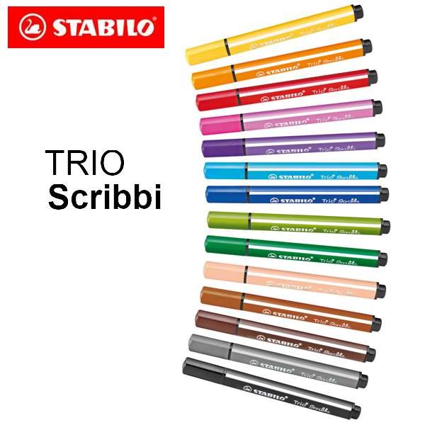 STABILO Dreikant-Filzstift Trio Scribbi Einzelstift, Ersatzstifte