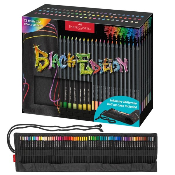 Black Edition Buntstifte, 72er Etui Stifterolle