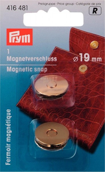 Magnetverschluß 19mm goldfarbig PRYM 416481
