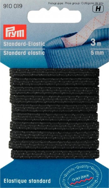Standard-Elastic 5mm schwarz PRYM 910019