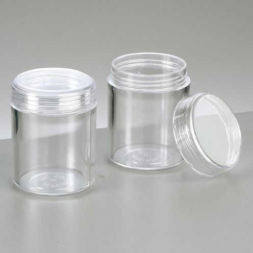 Kunststoffdose mit Schraubgewinde ø 3,9 cm x 4,9 cm glasklar, rund 10 Stk.