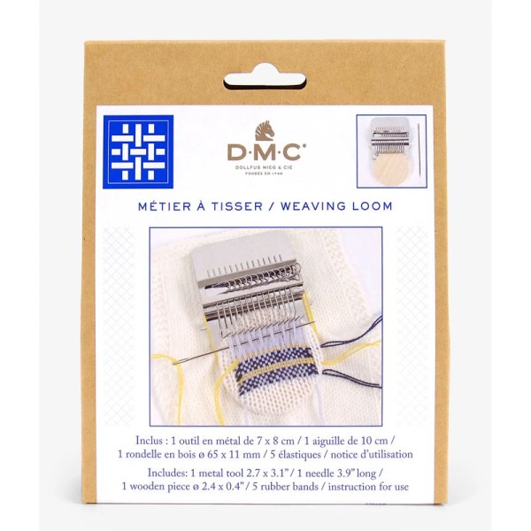 DMC Mini-Webstuhl-Werkzeug, 14 Haken, 11cm, bastelkiste.lu