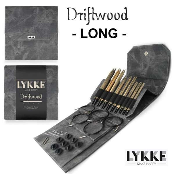 LYKKE DRIFTWOOD Interchangeable Circular Knitting Needle Set, Rundstricknadel LONG Stricknadel Holzstricknadeln