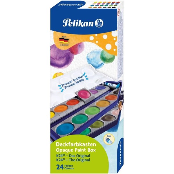 Pelikan Wasserfarben, Deckfarbkasten K24 inkl. Deckweiß