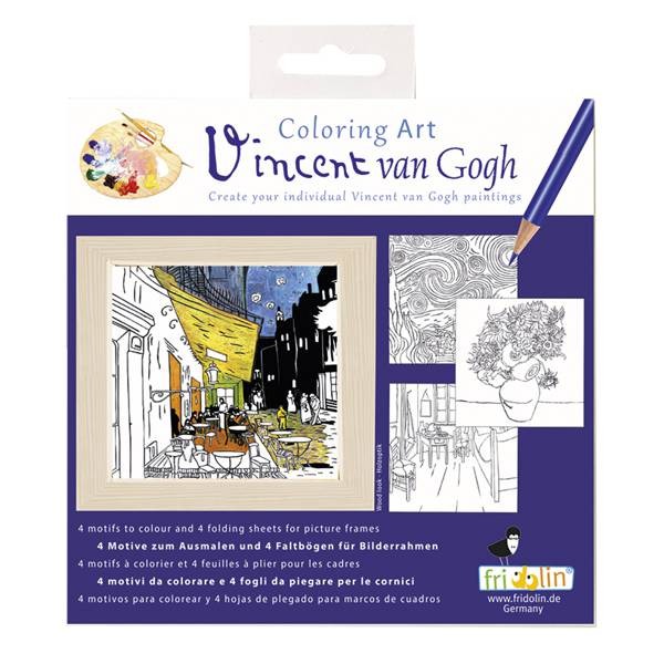 Coloring Art 15 × 15 cm "Vincent van Gogh", 4 Blatt