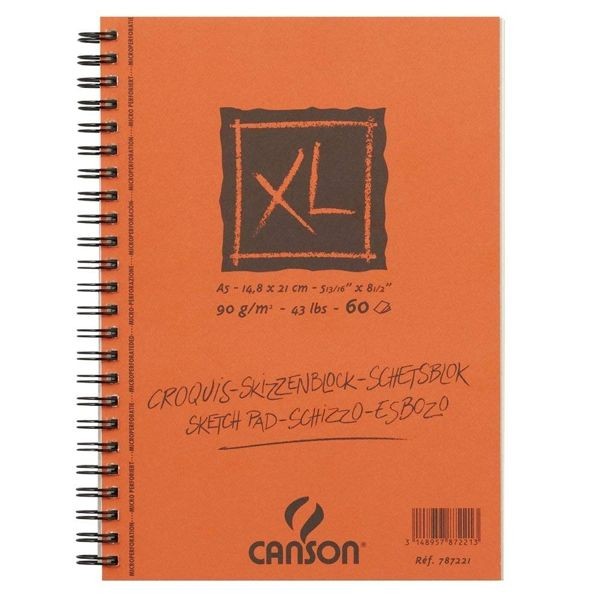 Canson XL Croquis Spiralbindung links Skizzenblock 90g/m², bastelkiste.lu