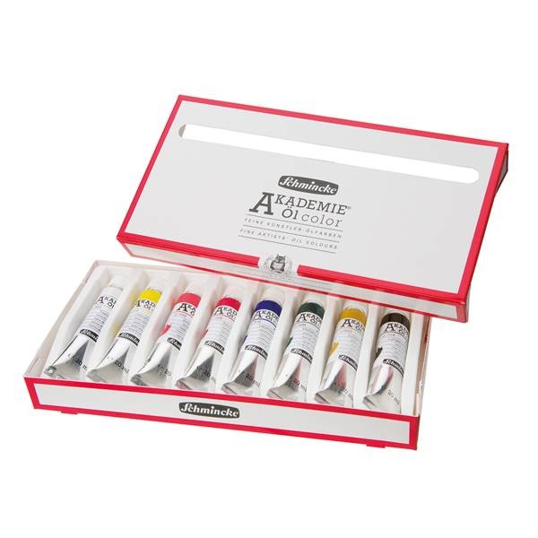 Schmincke AKADEMIE-Ölfarbe Set 8x 20ml, bastelkiste.lu