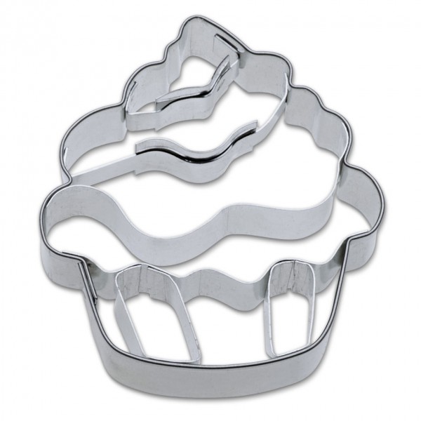 Präge-Ausstechform Cupcake 5,5 cm aus Edelstahl