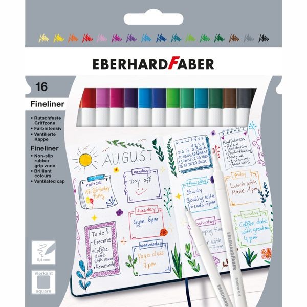 Fineliner Ø 0,4mm 16er Stifte-Set