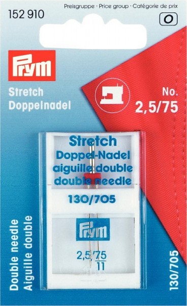 PRYM 152910 STRETCH Doppel-Nähmaschinennadeln Gr.75/2,5 