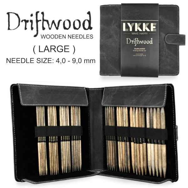 LYKKE Driftwood Stricknadel-Set 6 inch strumpfstricknadeln large Stricknadel Holzstricknadeln