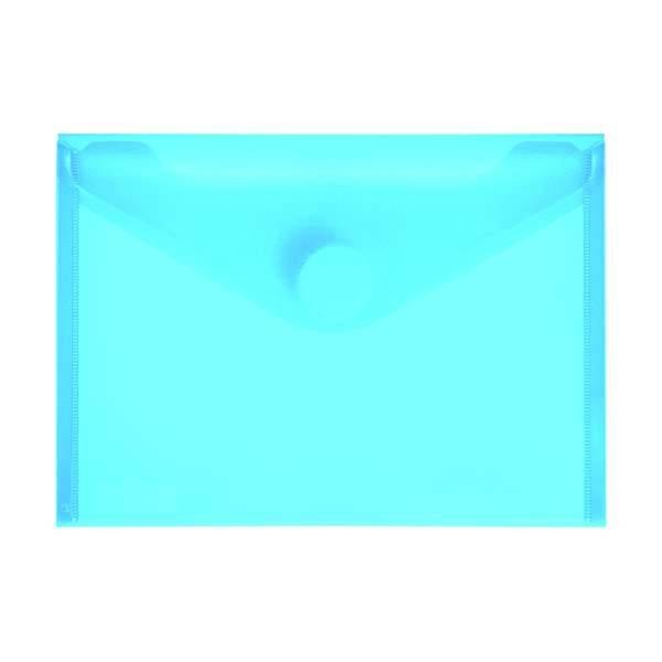 Foldersys Kunststoff-Mappe A6 Blau-Transparent