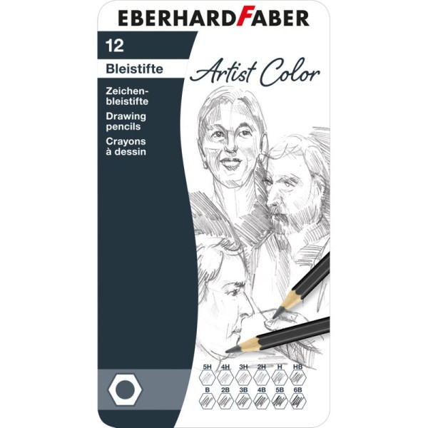 Artist Color Zeichenbleistifte 12er-Set, 5H bis 6B