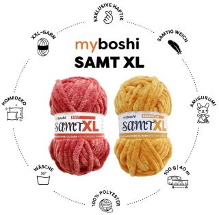myboshi Samt XL – super chunky chenille yarn, 100 g ball