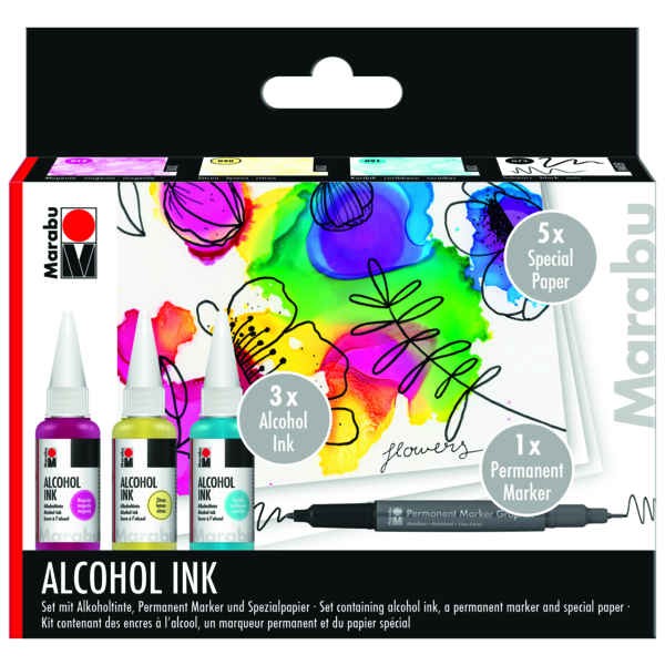 Alkoholtinte, Alcohol INK Set - FLOWERS -