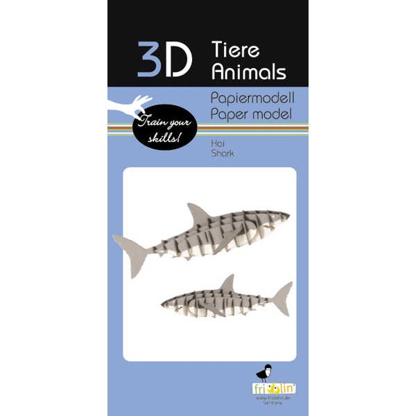 3D Papiermodell "Hai" zum zusammenbauen