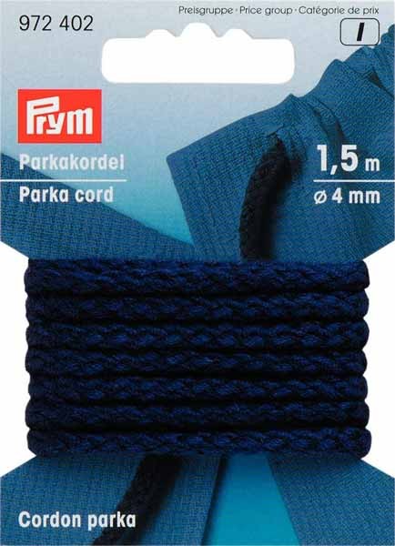 PRYM Parkakordel Ø=4 mm marine, 1,5m