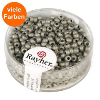 Rayher Metallic-Rocailles Ø 2,6 mm, matt, 17 g Dose