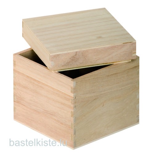 Holzbox in Würfelform 12 x 12 x 12 cm