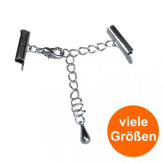 Bandverschluss platinfarbig in verschiedene Breiten