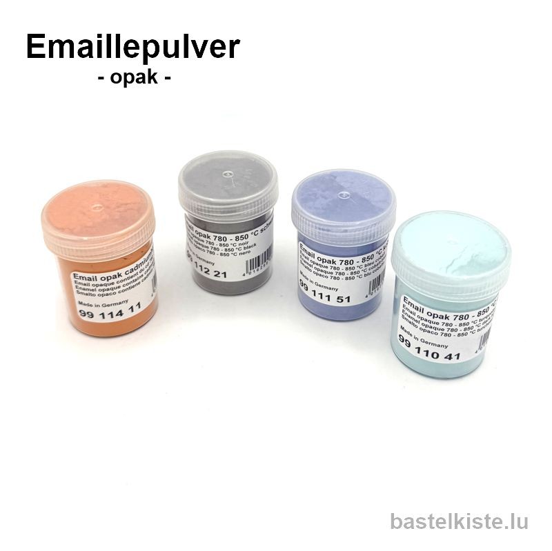 Emaillepulver opak, Brennbereich 780°C bis 850°C