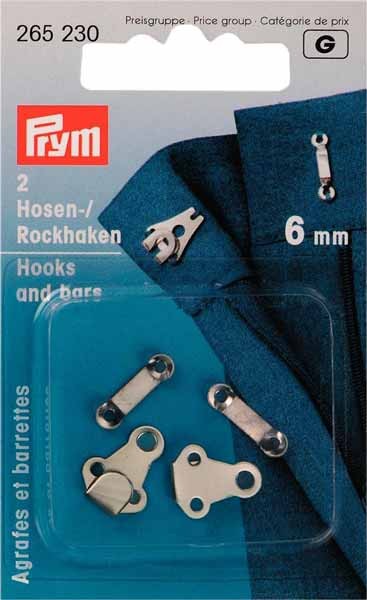 PRYM Hosen-/Rockhaken und Stege 6mm, 2 St.