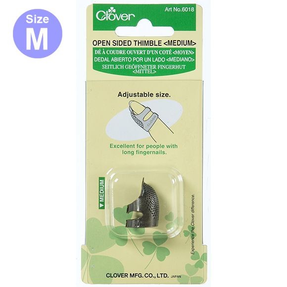 CLOVER seitlich geöffneter Fingerhut aus Metall