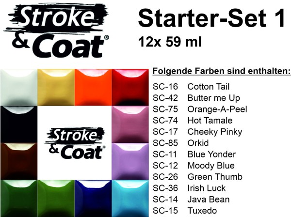 Mayco Stroke & Coat Probier-Set 1, 12x 59 ml, bastelkiste.lu