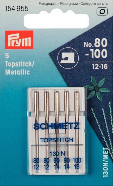 TOPSTITCH / Metallic Gr.80-100,Nähmaschinennadel PRYM 154955