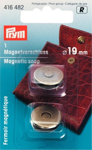 Magnetverschluß 19mm altmessing PRYM 416482