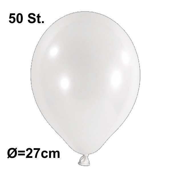 Luftballon Ø 27cm Farbe weiß, 50 Stück