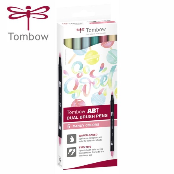 ABT DUAL BRUSH PENS 6er Set Candy Colors