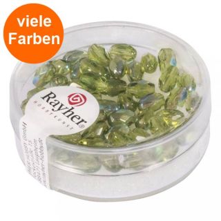 Glas Schliffperle olive, Ø 6x4mm