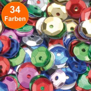 Pailletten, rund gewölbt, 6 mm, 40g