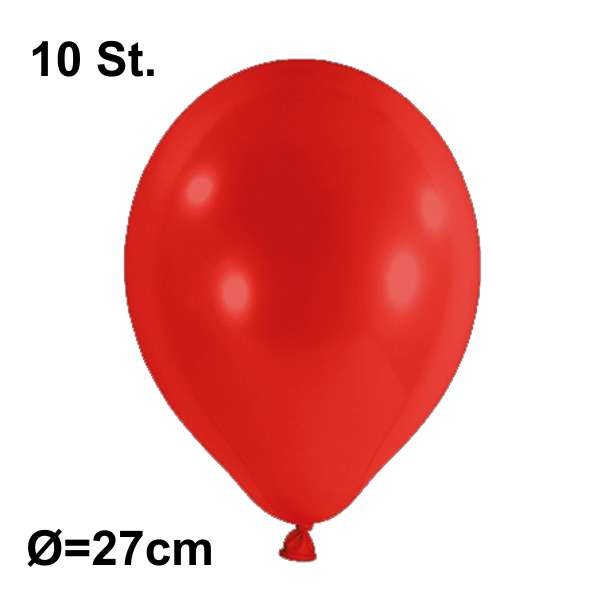 Luftballon Ø 27cm Farbe rot, 10 Stück