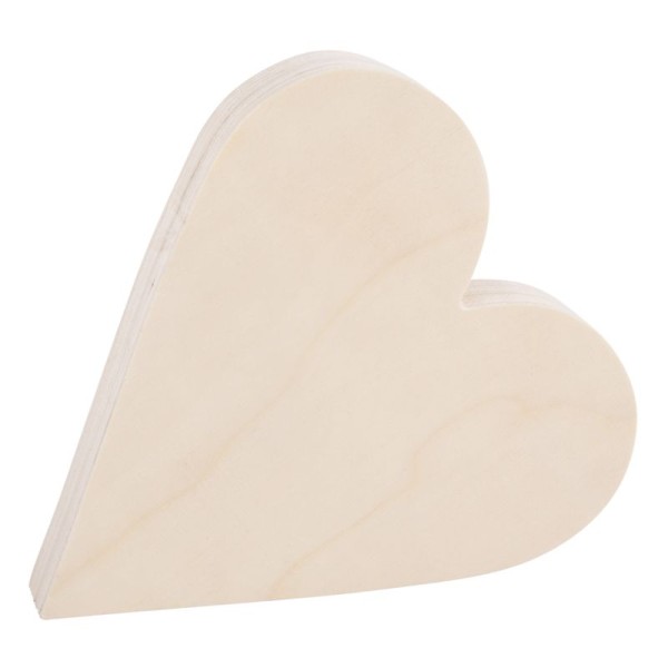 Holzherz 18,5x20x3cm, mehrschichtiges Pappelsperrholz