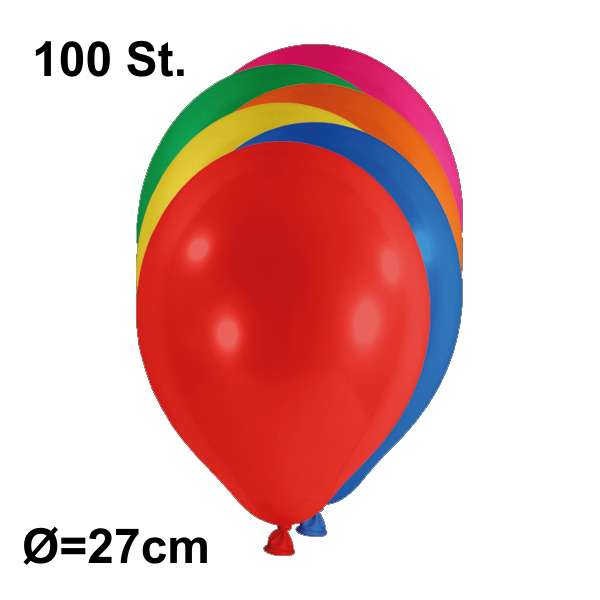 Luftballon Ø 27cm Farbe bunt sortiert, 100 Stück