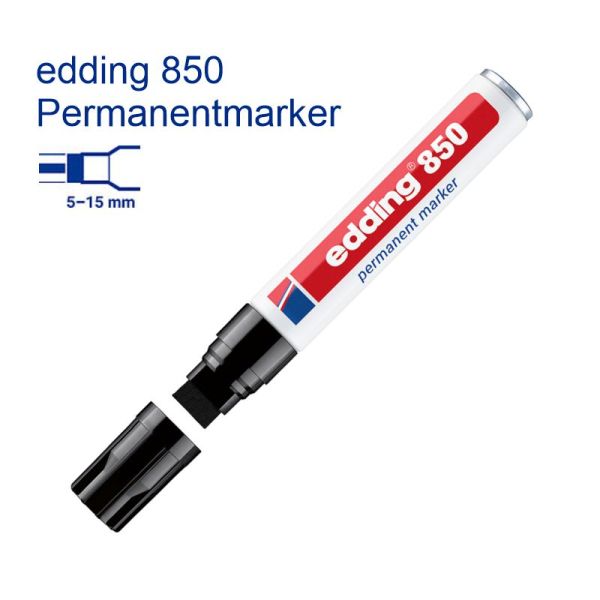 Edding 850 Permanentmarker Keilspitze 5-15 mm schwarz