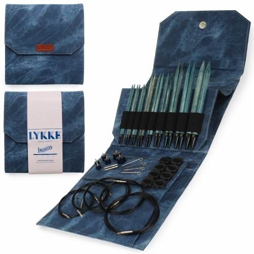 LYKKE INDIGO Interchangeable Circular Knitting Needle Set, Rundstricknadel-Set LONG