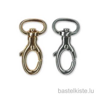 Karabinerhaken klein 17 x 35 mm mit Wirbel