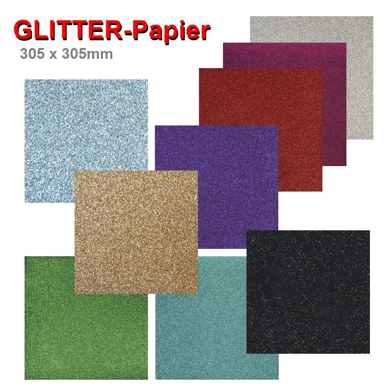 Scrapbook Papier Glitter 30,5 x 30,5cm