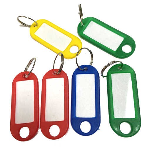 Schlüsselanhänger farblich sortiert, 6 Stück