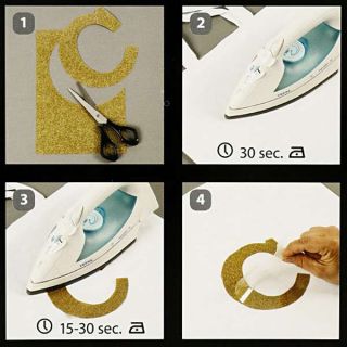 Bügelfolie Glitter Größe A5 für Stoffe