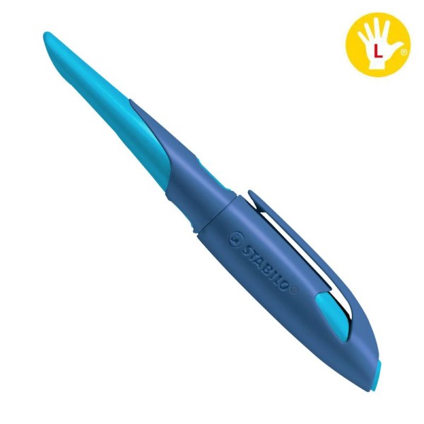 STABILO EASYbirdy Ergonomischer Schulfüller inkl. Patrone, mitternachtsblau/azur, bastelkiste.lu