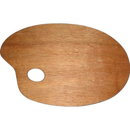 Mischpalette oval aus Holz, 20x30 cm